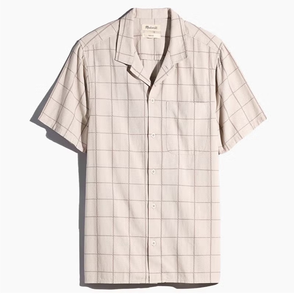 Madewell Men’s Short Sleeve Button Down Shirt XL